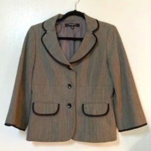 Black/Grey Nine West Pinstripe Blazer Size 6